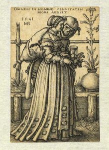 死を伴う女性 作： Hans Sebald Beham